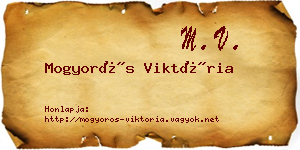 Mogyorós Viktória névjegykártya